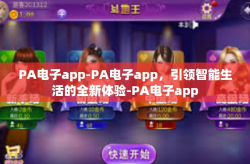 PA电子app-PA电子app，引领智能生活的全新体验-PA电子app